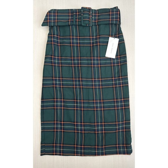 Zara Dresses & Skirts - Zara Green Plaid Pencil Skirt Medium